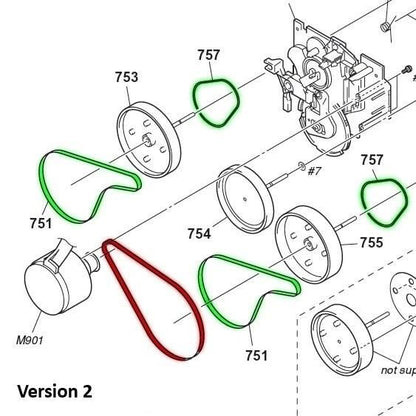Snarenkit voor cassettedeck Sony HCD-VZ30AV