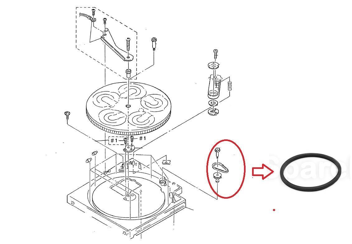 Draaiplateau aandrijfriem snaar voor CD speler Sony CDP-C50M
