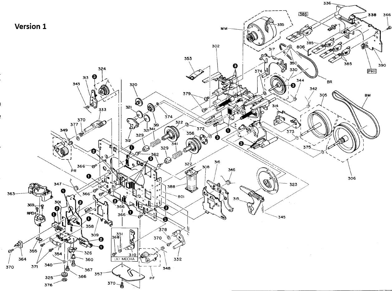 Snarenkit voor dubbel cassettedeck Kenwood KX-W6040 US