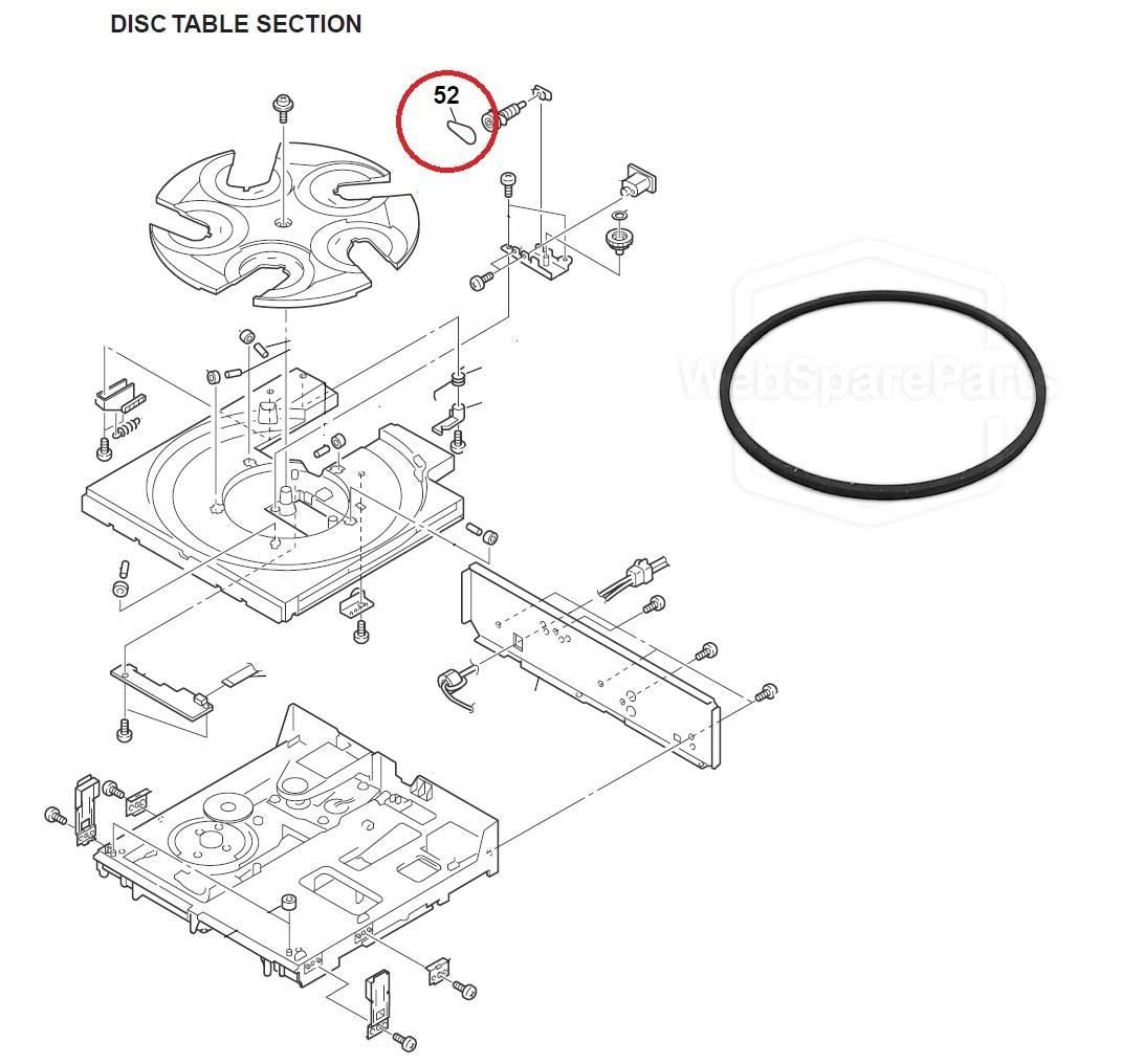 Draaiplateau aandrijfriem snaar voor CD speler Sony CDP-C89ES